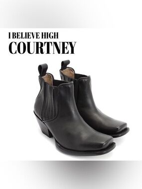 Fluevog EXCELLENT I Believe Hi Courtney black structured Chelsea boot - W9/M7